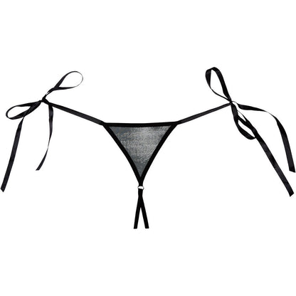 Adore By Allure – Crotchless Scalloped Lace Lolita Panty - Black