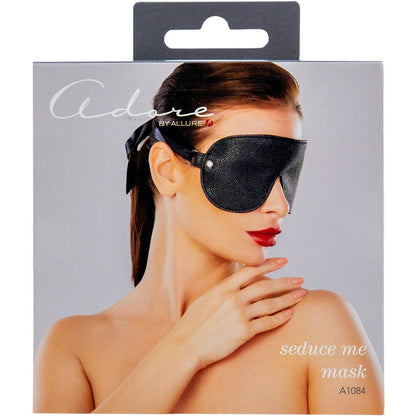 Adore By Allure – Pebbled Faux Leather Reversible Mask - Black