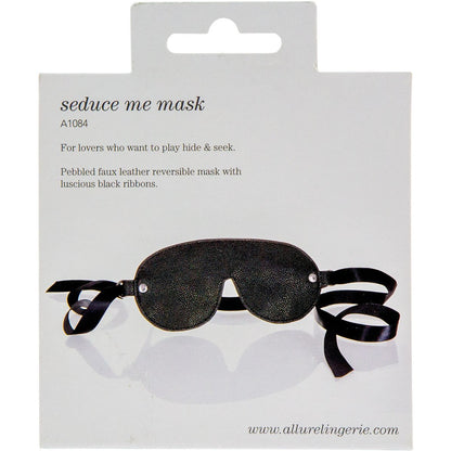 Adore By Allure – Pebbled Faux Leather Reversible Mask - Black