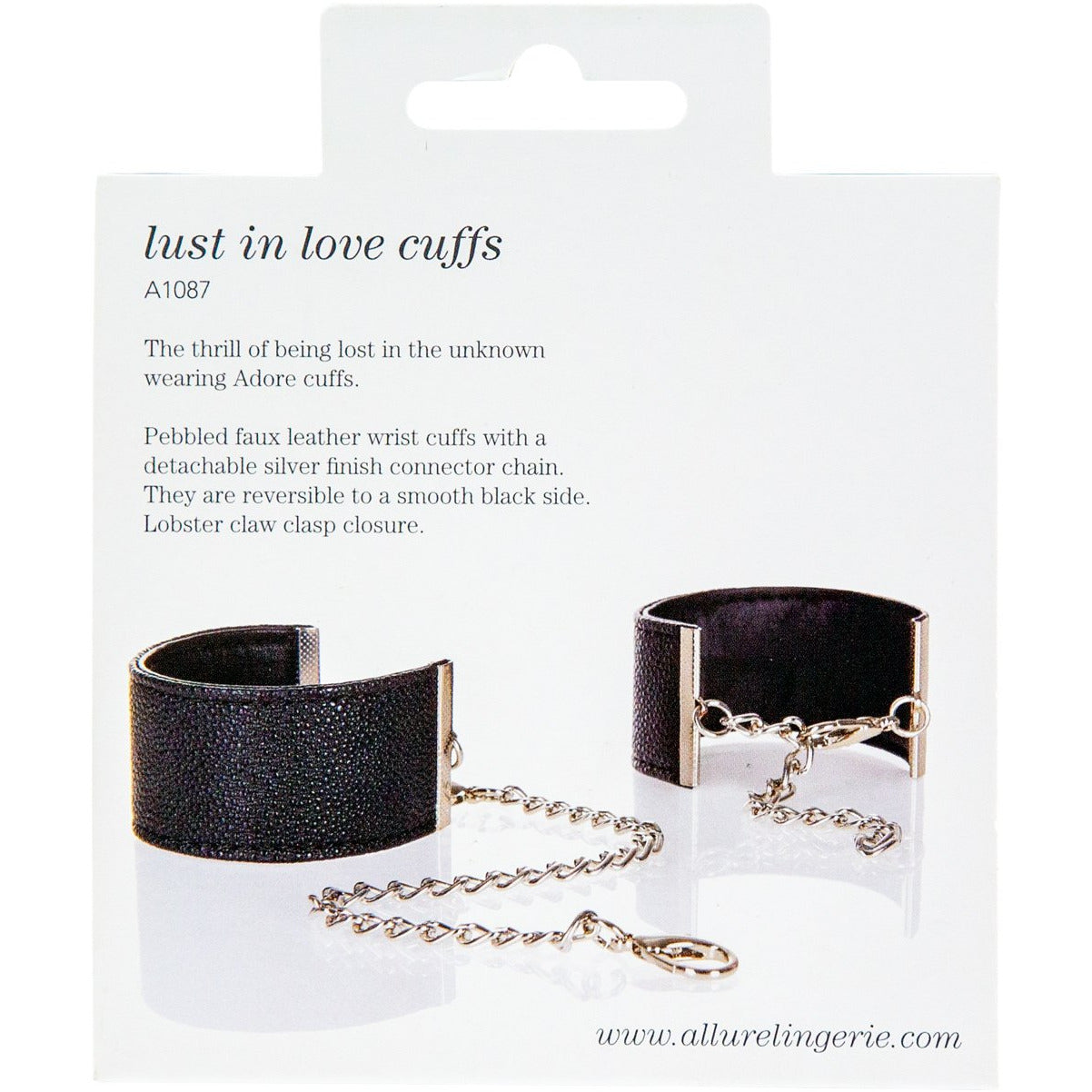 Adore By Allure – Lust in Love Cuffs – Black