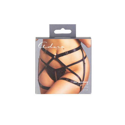 Adore By Allure – The Fantasy Panty & Harness – Black – One Size