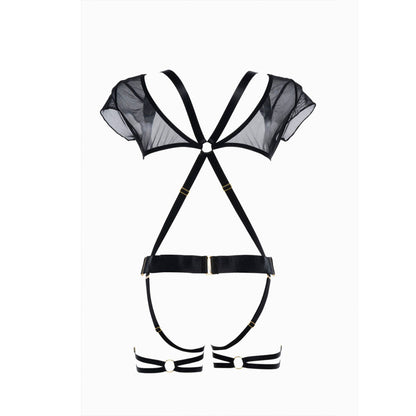 Adore by Allure - St. Tropez Babe - Suspender Harness Teddy - Black - OS
