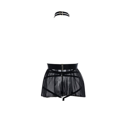 Adore by Allure - Be My Baby - Harness Baby Doll with Open Panty - Black - OS