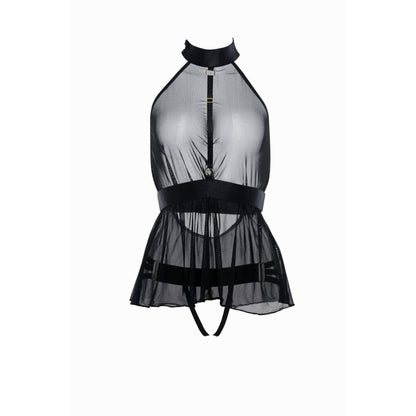 Adore by Allure - Be My Baby - Harness Baby Doll with Open Panty - Black - OS