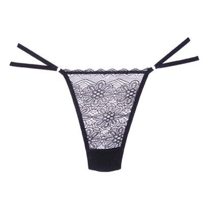 Adore by Allure Good Girl Lace & Mesh Thong - Black
