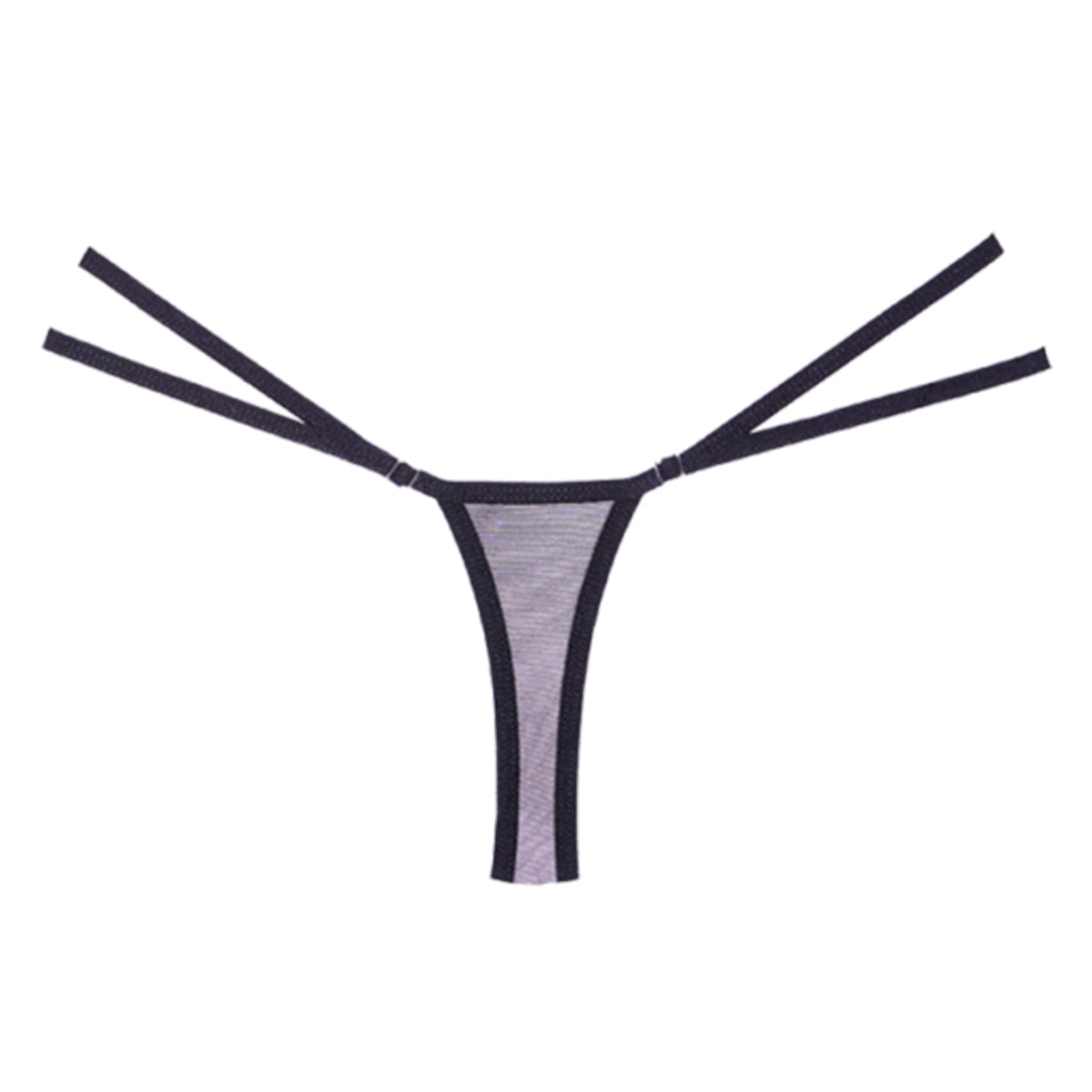 Adore by Allure Good Girl Lace & Mesh Thong - Black