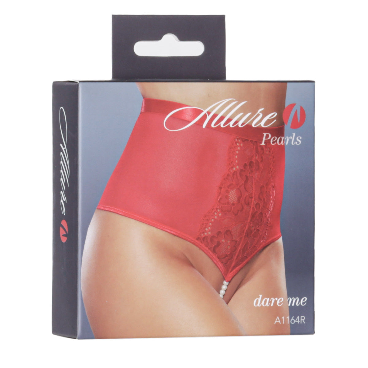 Allure Dare Me Pearl Thong– Red – One Size Fits Most