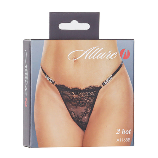 Allure 2 Hot Thong – Black – One Size Fits Most