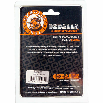 Oxballs Sprocket Cockring – Ice Blue