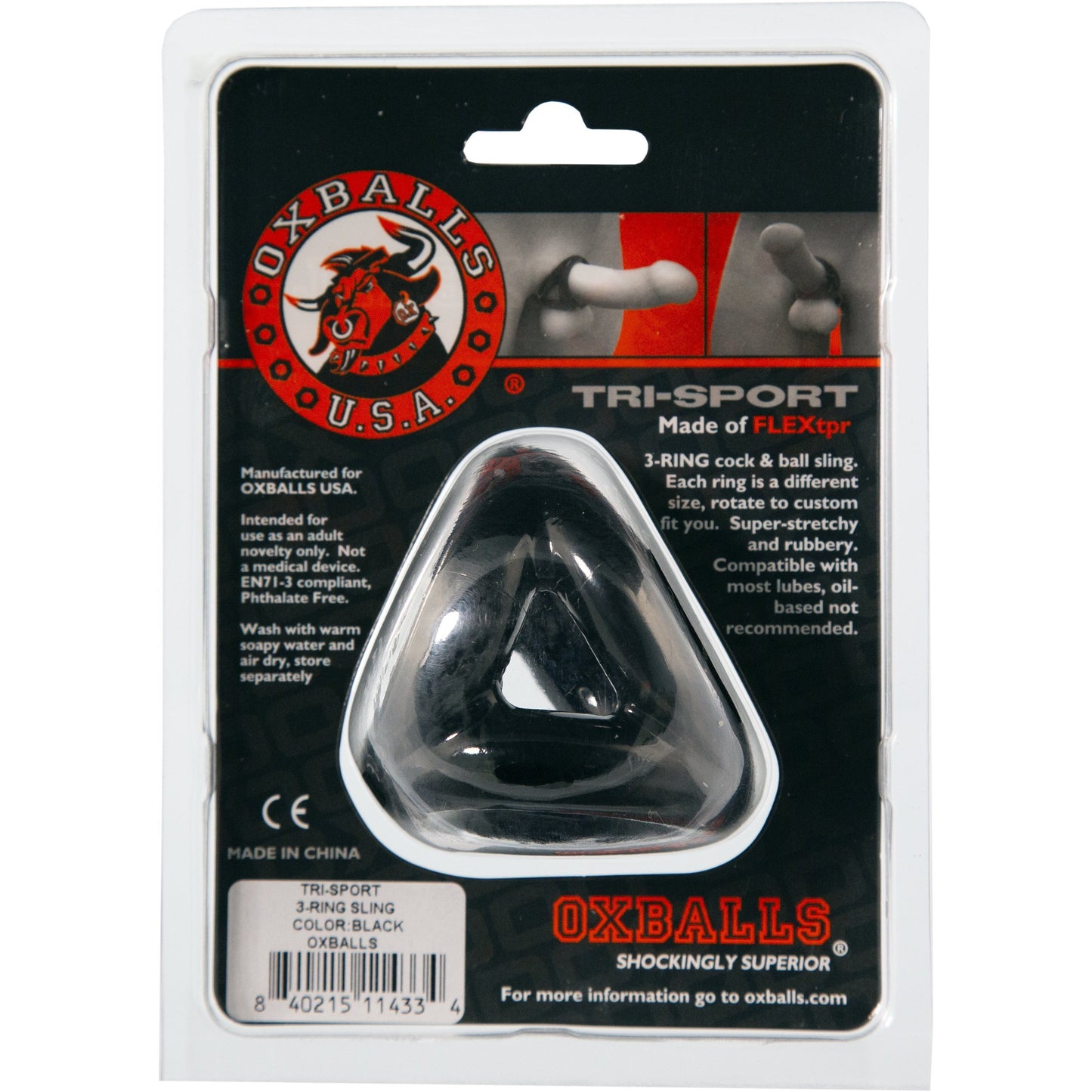 Oxballs Tri-Sport 3 Ring Cocksling