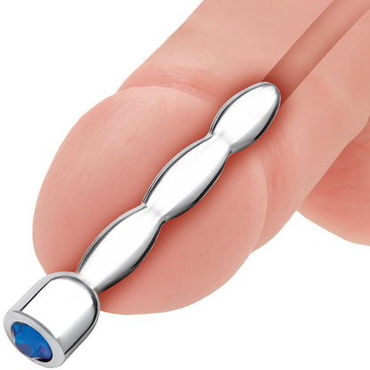 Blue Line 2“ Stainless Steel Bling Bling Wavy Penis Plug