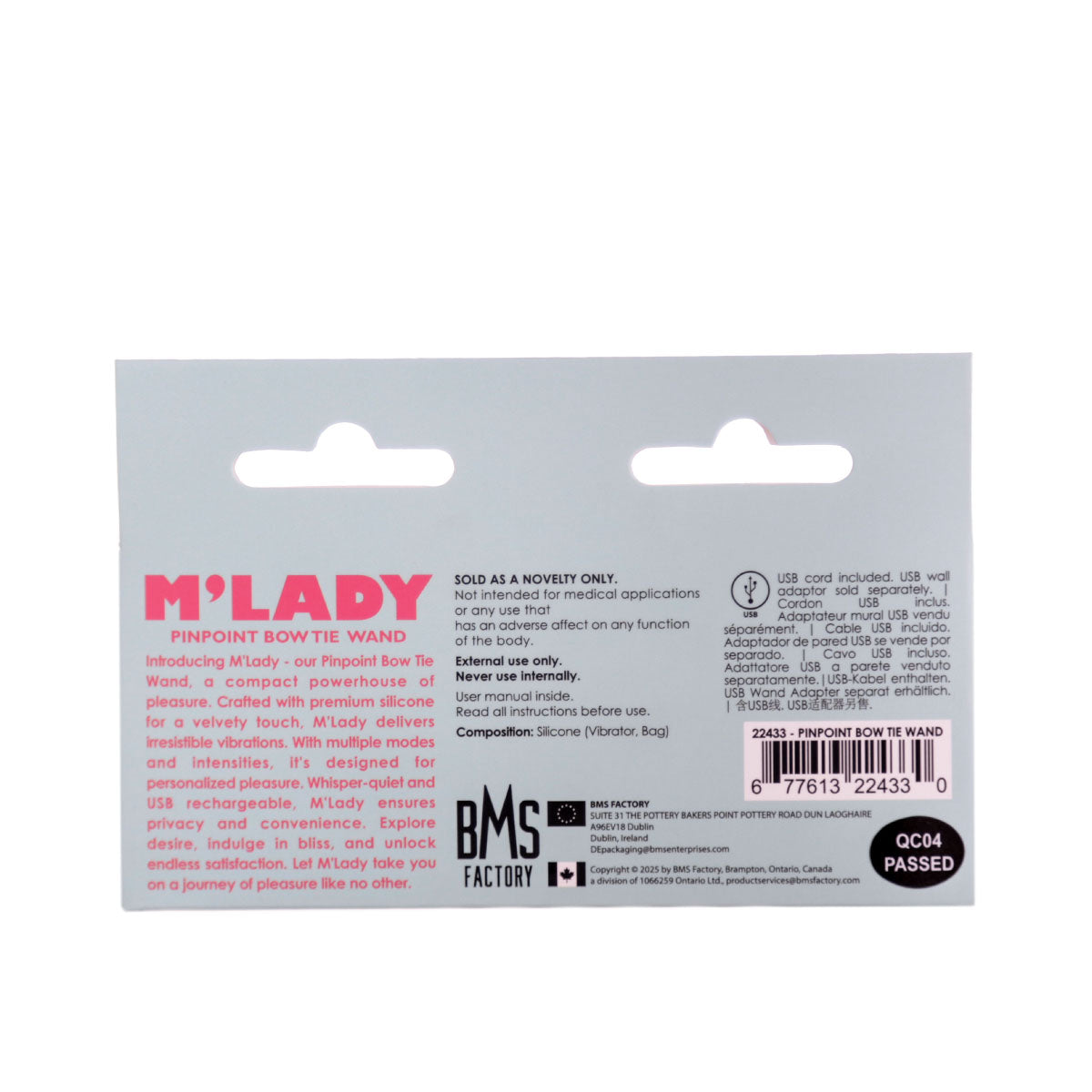 M’Lady Pinpoint Bowtie Wand - Coral