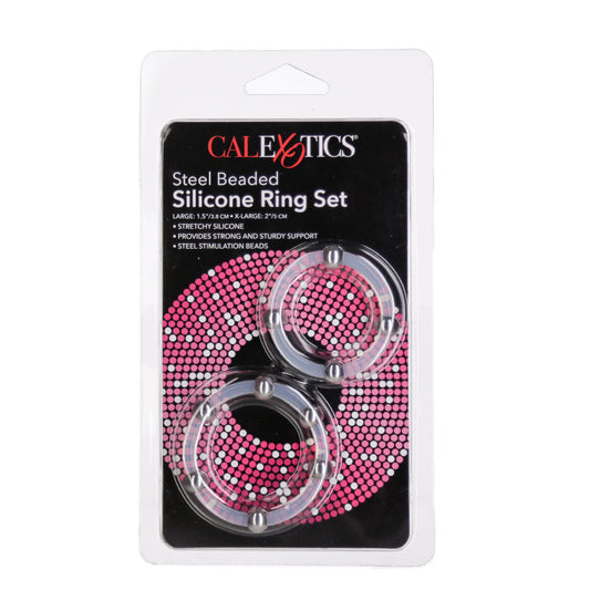 CalExotics® Steel Beaded Silicone Ring Set