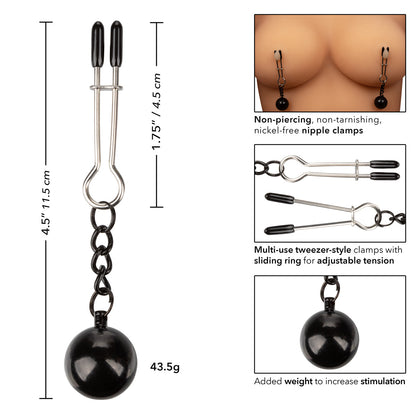 CalExotics® Nipple Grips – Weighted Tweezer Nipple Clamps