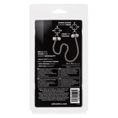 CalExotics® Nipple Grips – 4-Point Nipple Press with Bells