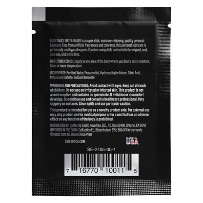 CalExotics® – Fuck Sauce – Water-Based Personal Lubricant – Sachet – 0.08 fl.oz/2.37ml