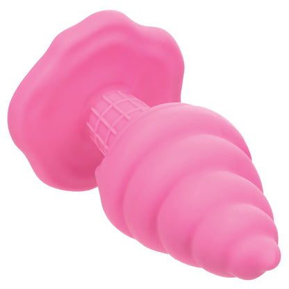 CalExotics® – Naughty Bits – Yum Bum Ice Cream Cone - Silicone Butt Plug - Pink