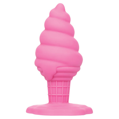 CalExotics® – Naughty Bits – Yum Bum Ice Cream Cone - Silicone Butt Plug - Pink