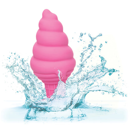 CalExotics® – Naughty Bits – Yum Bum Ice Cream Cone - Silicone Butt Plug - Pink