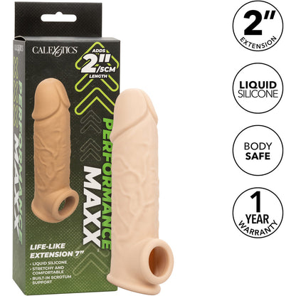 CalExotics® - Performance Maxx™ - Life-Like Penis Extension – 7” – Ivory