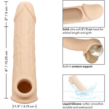 CalExotics® - Performance Maxx™ - Life-Like Penis Extension – 8” – Ivory
