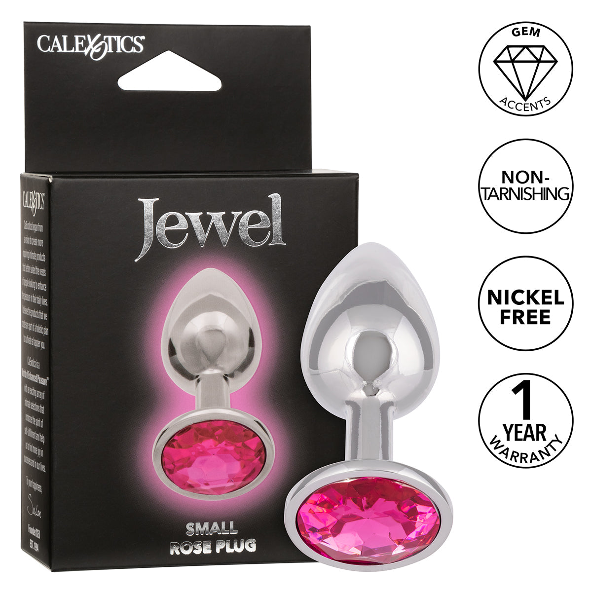 CalExotics® Jewel Small Rose Plug - Rose