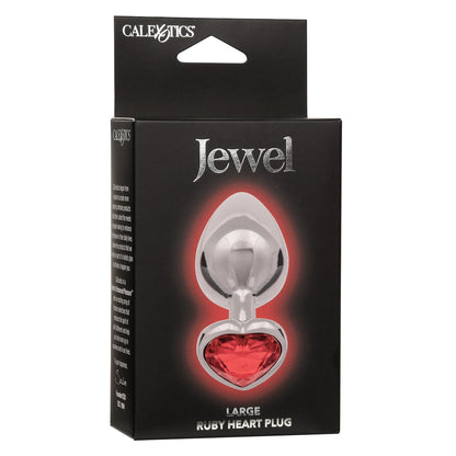 CalExotics® Jewel Large Ruby Heart Plug - Ruby