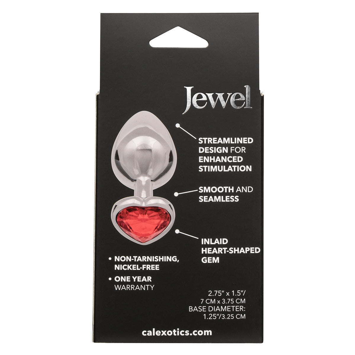 CalExotics® Jewel Large Ruby Heart Plug - Ruby