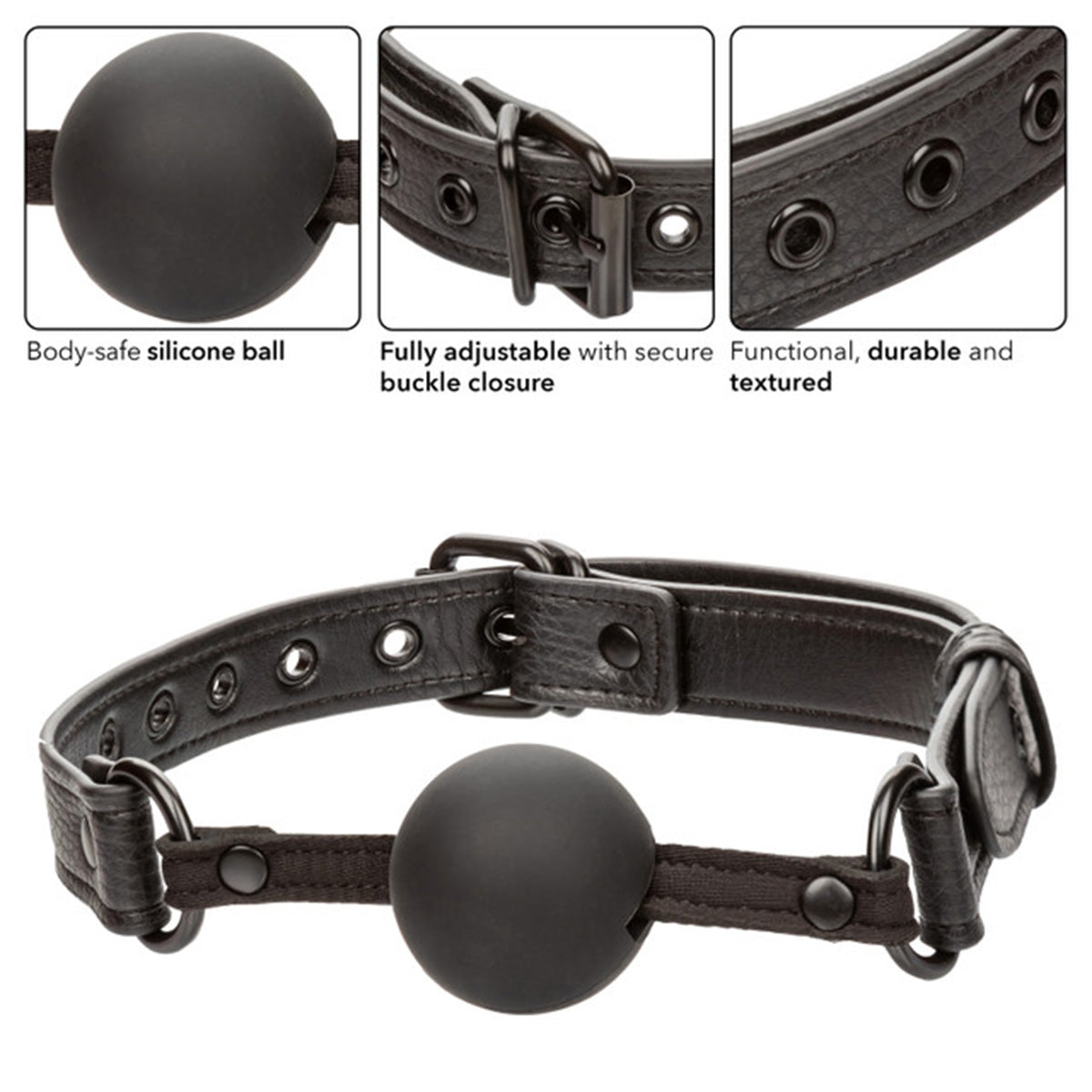 CalExotics® Nocturnal Collection Ball Gag- Black