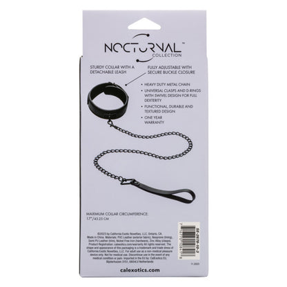 CalExotics® Nocturnal Collection Collar & Leash - Black