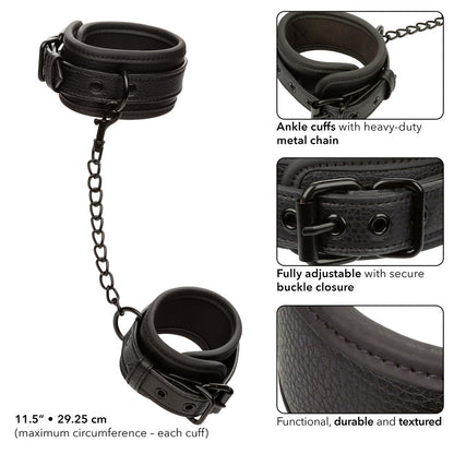 CalExotics® Nocturnal Collection Ankle Cuffs - Black