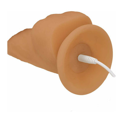 Naked Addiction 8" Rotating & Vibrating Dildo with Remote – Caramel - 88122