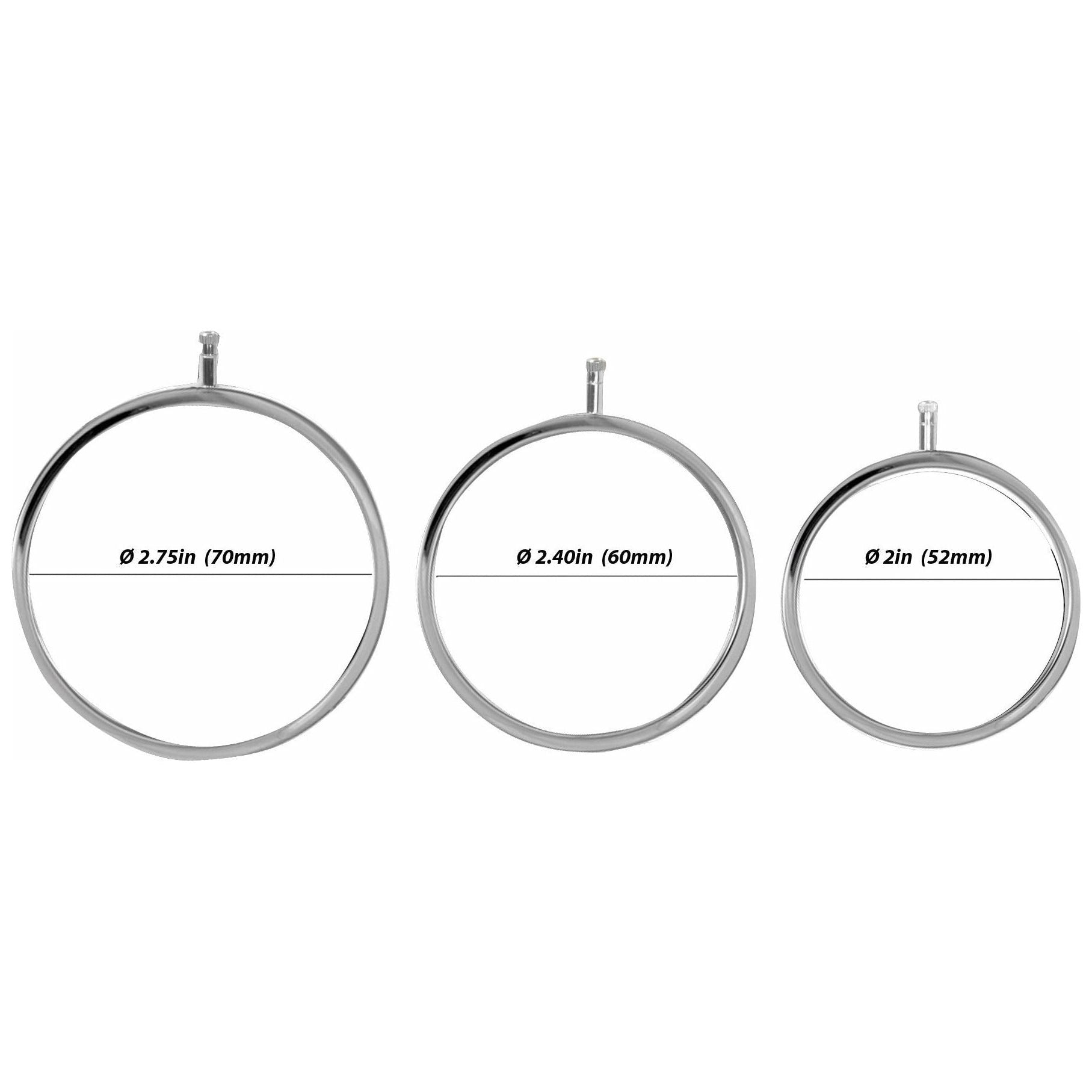 ElectraStim Electro-Sex Metal Scrotal Rings - Set of 3