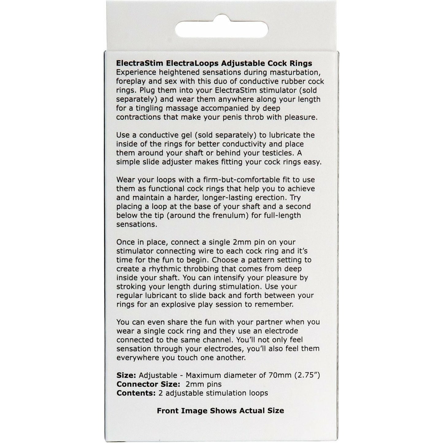 ElectraStim ElectraLoops Rubber Adjustable Cock and Scrotal Loops