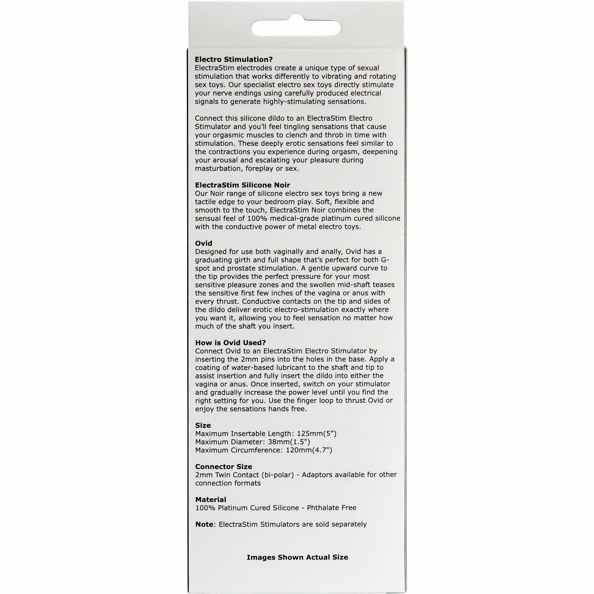 ElectraStim Ovid Silicone Noir Dildo