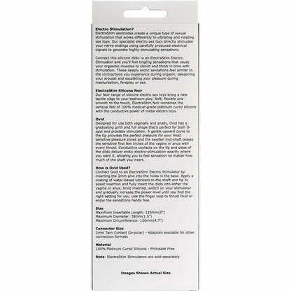ElectraStim Ovid Silicone Noir Dildo