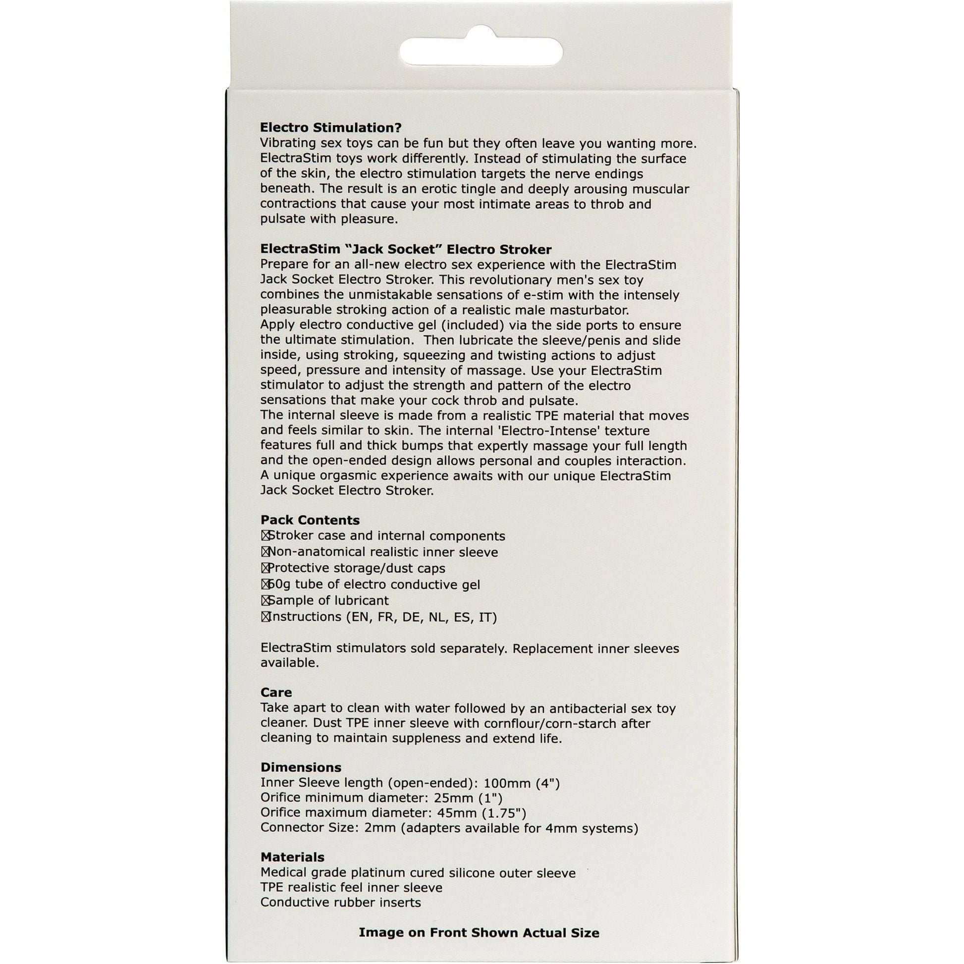 ElectraStim Jack Socket Electro-Sex Stroker