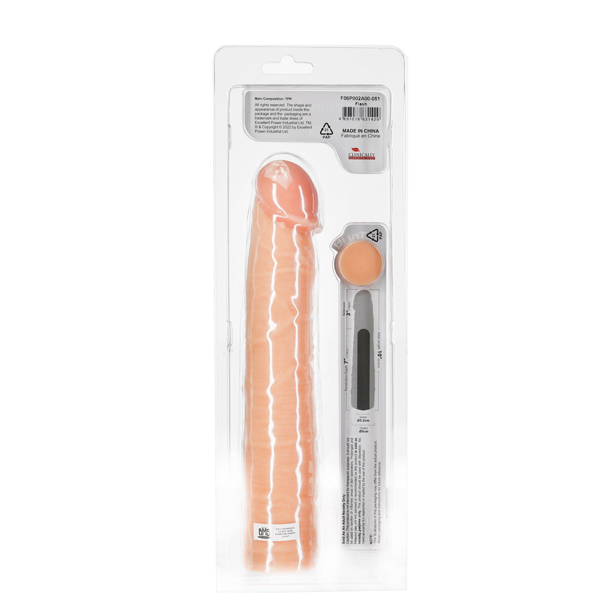 Excellent Power - LoveClone RX™ Penis Extension Sleeve – Beige – 10in.