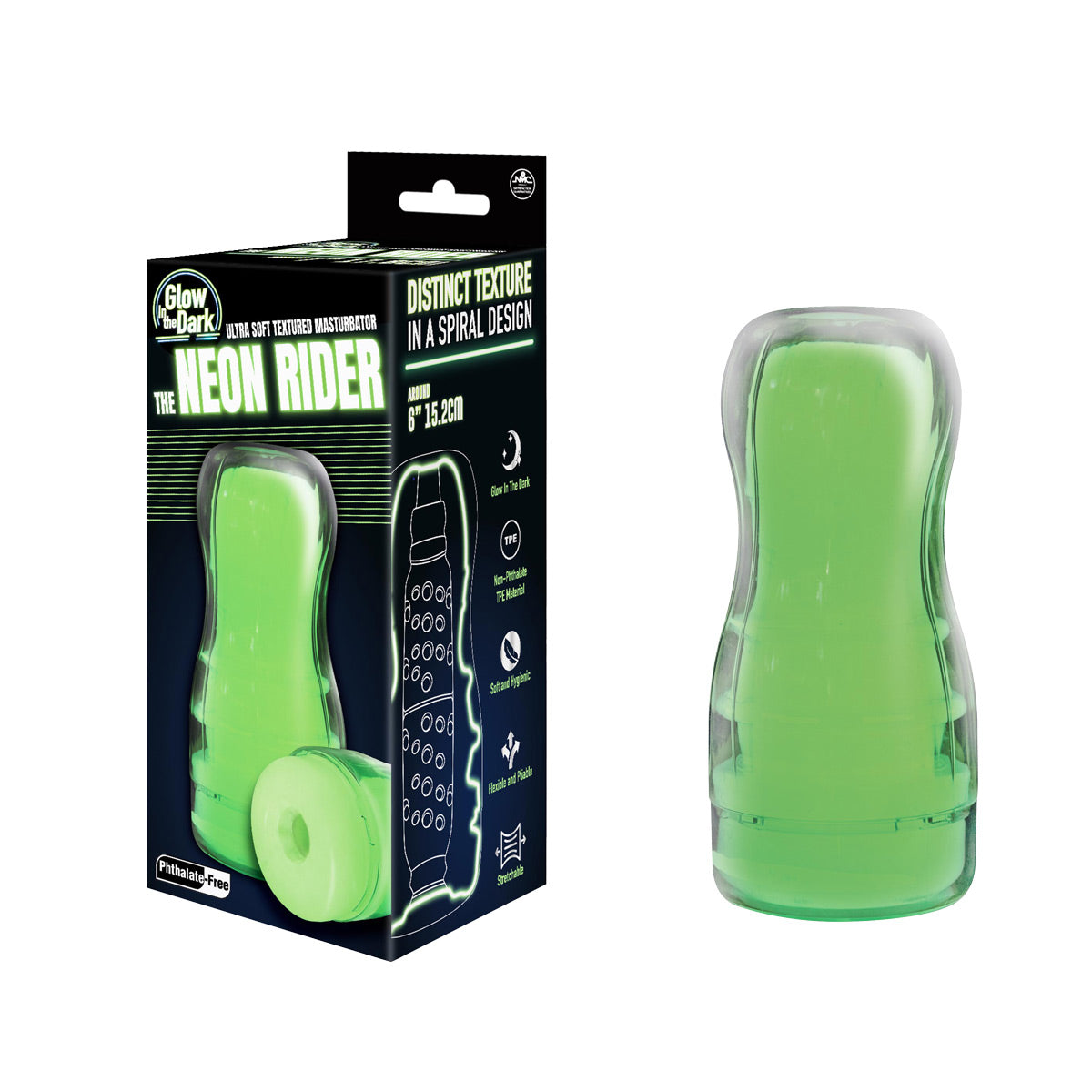 Excellent Power The Neon Rider G.I.D. Ultra Soft Textured Masturbator