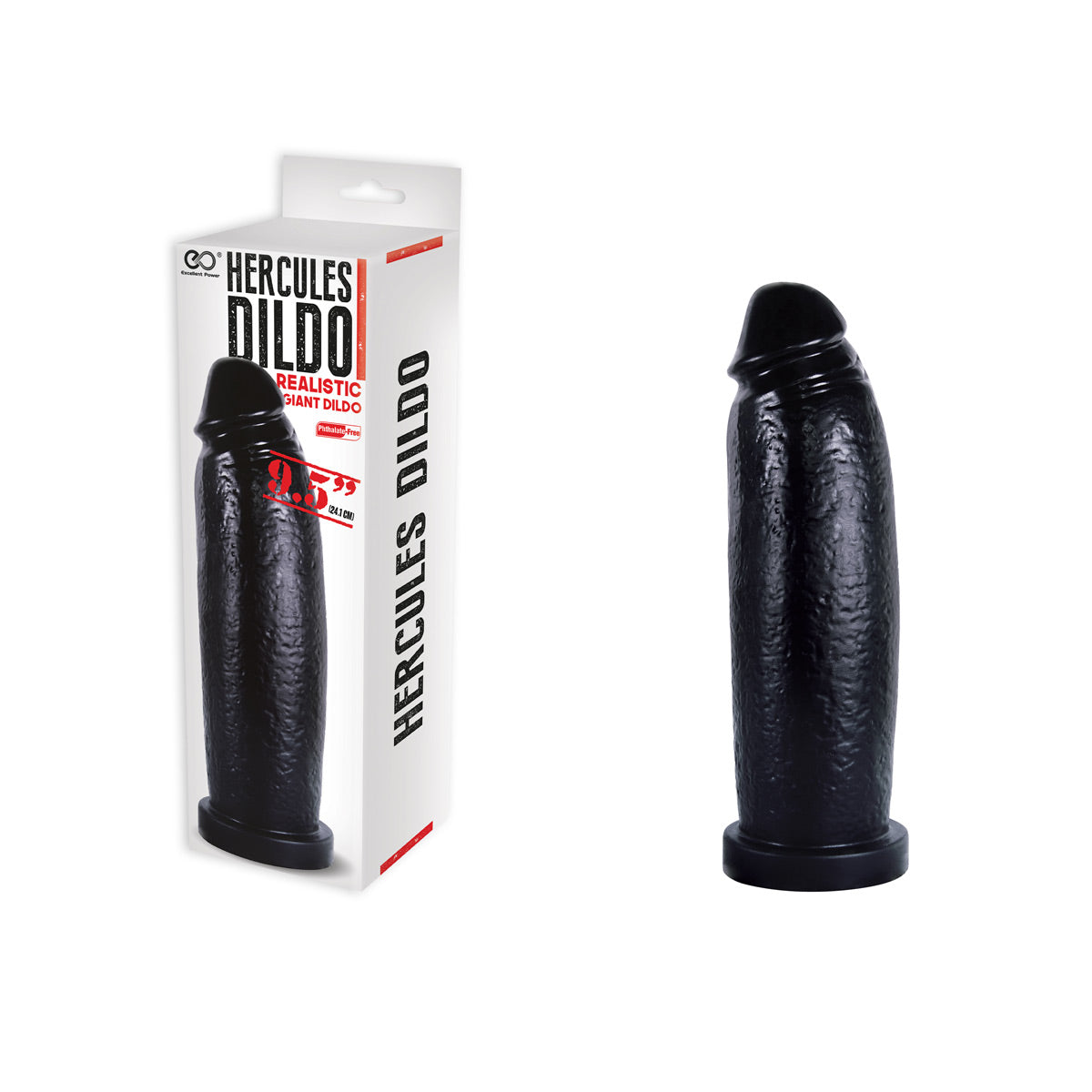 Excellent Power Hercules Dildo Realistic Giant Dildo 9.5” – Black