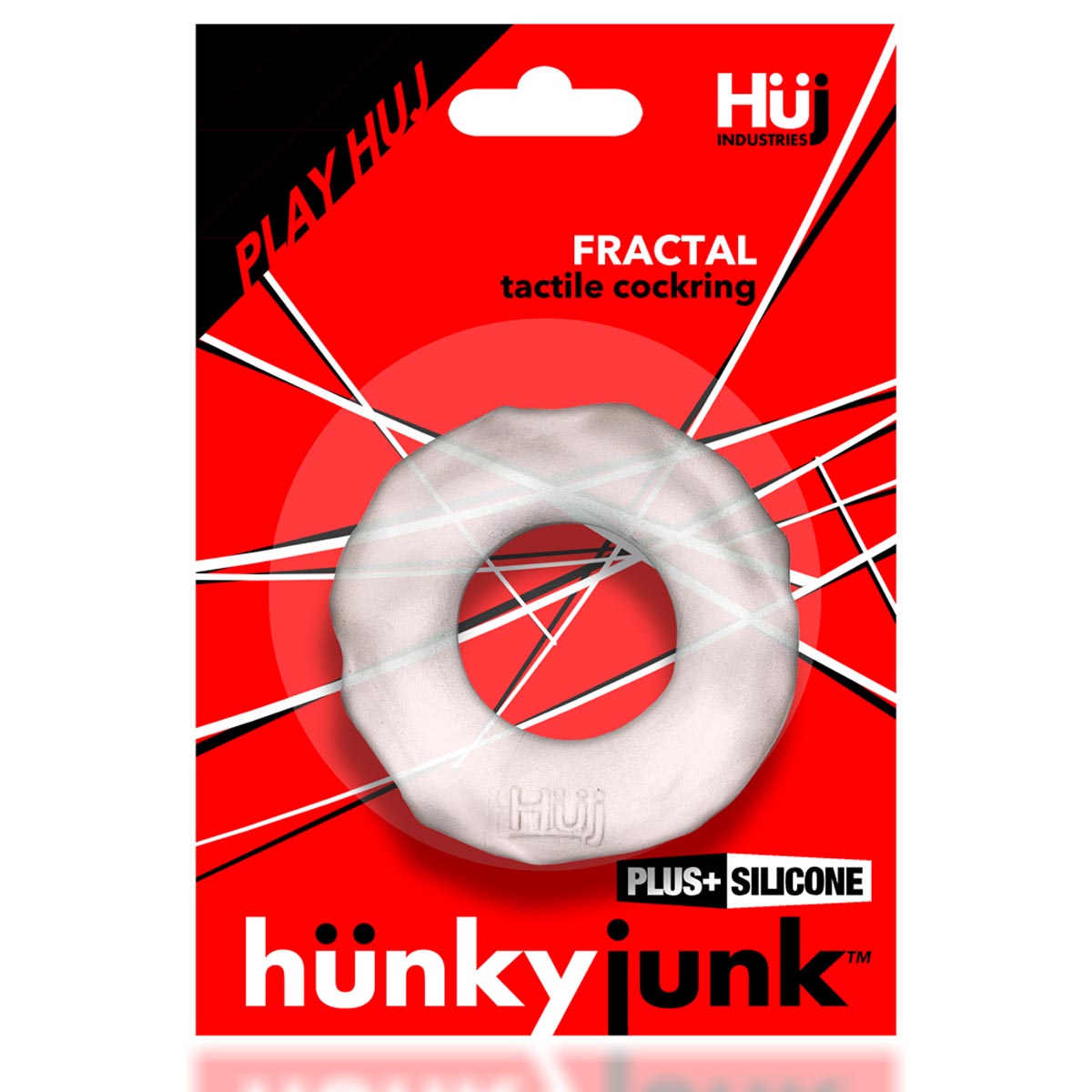 Oxballs - Hünkyjunk™ Fractal Tactile Cockring – Clear Ice