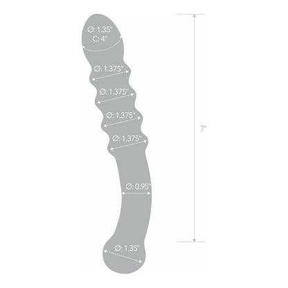 Glas Purple Rain 9” Glass Ribbed Dildo