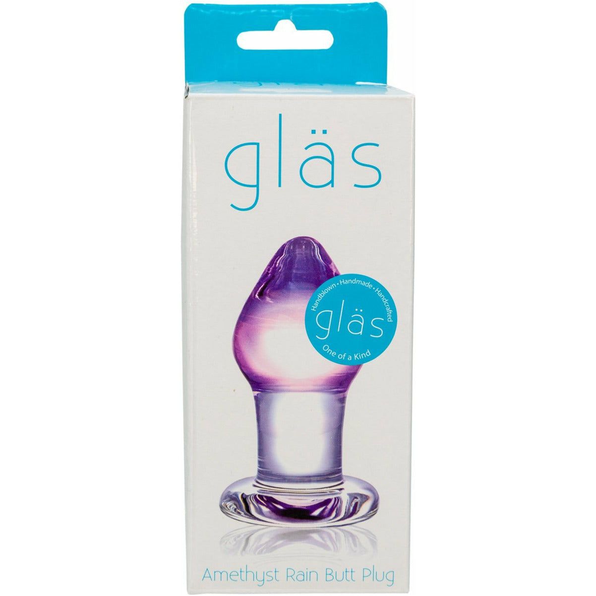 Glas Amethyst Rain Butt Plug – Clear