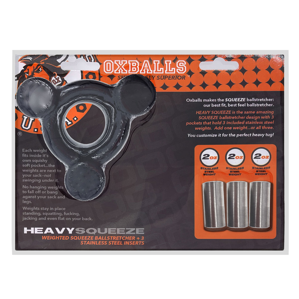 Oxballs Heavy Squeeze - Ballstretcher - Black