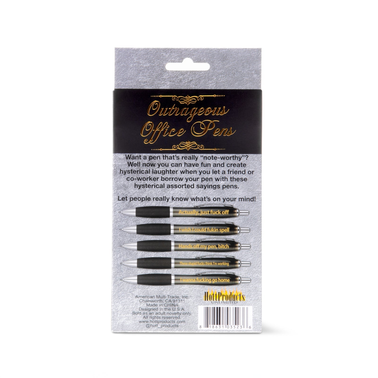 Outrageous Office Pens – Pack of 5 (cost per pen)