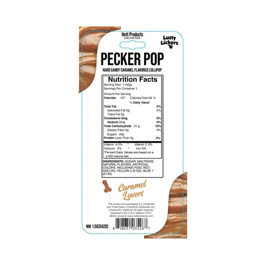 HottProducts Hott Products - Lusty Lickers Pecker Pop - Caramel Lovers