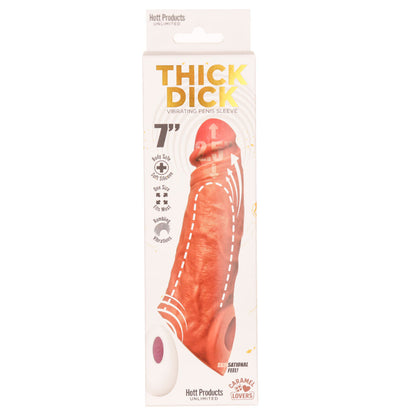 Thick Dick Vibrating Penis Sleeve – Caramel
