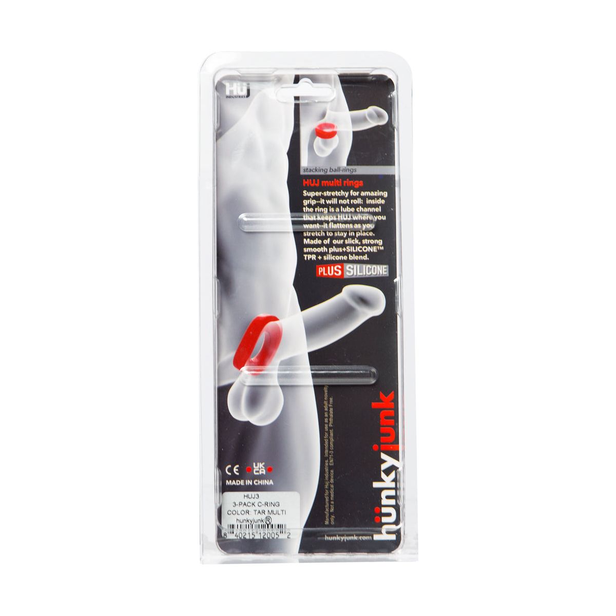 Oxballs Silicone Hünky Junk 3-Pack C-Rings - Multi