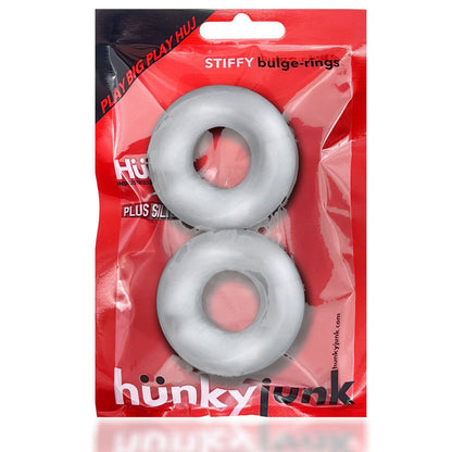 Oxballs Silicone Hunky Junk - 2 Pack C-Rings - Clear Ice