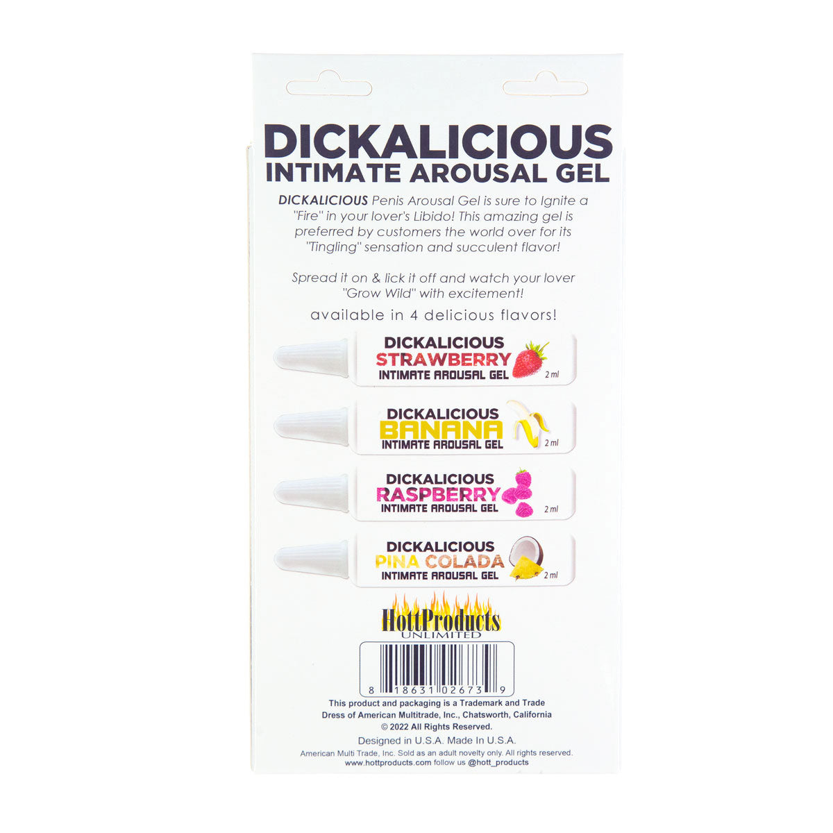 HottProducts Dickalicious Intimate Arousal Gel Pillow Pack Display - Display of 144